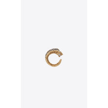 Rhinestone Cobra Snake Ring - Or Laiton Vieilli