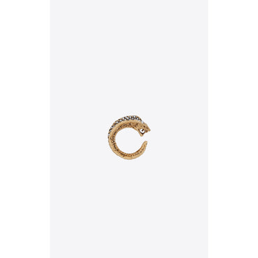 Rhinestone Cobra Snake Ring - Or Laiton Vieilli