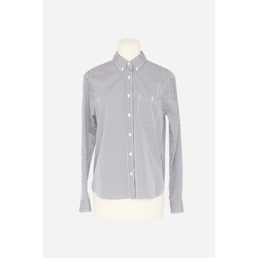 CHEMISE POPELINE RAYURE CLASSI - BLANC ENCRE
