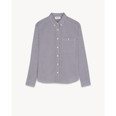 CHEMISE POPELINE RAYURE CLASSI - BLANC ENCRE