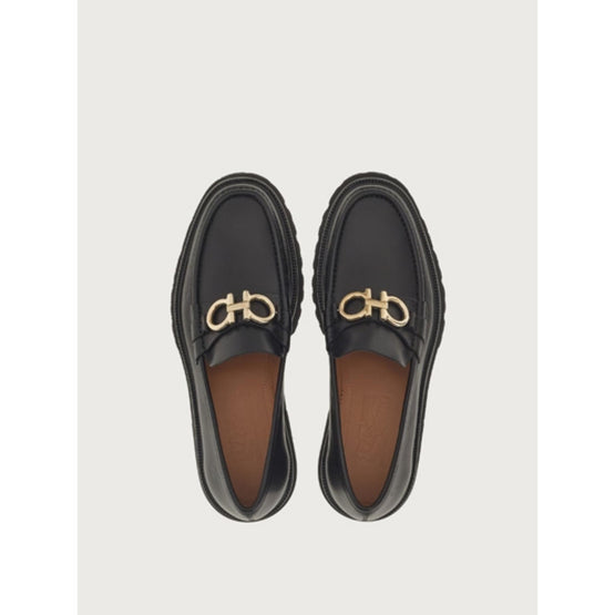 Moccasin with Gancini Ornament - Black