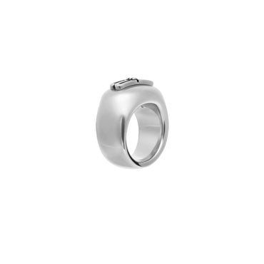 Bb Icon Signet Ring - Antique Silver