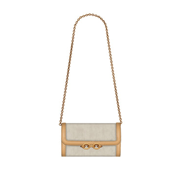 Le Maillon Wallet On Chain - Greggio/Vintage Brown Gold
