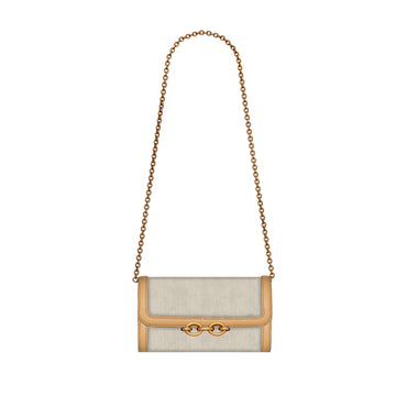 Le Maillon Wallet On Chain - Greggio/Vintage Brown Gold