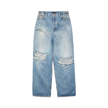 Destroyed Super Large Baggy - Eco Blue
