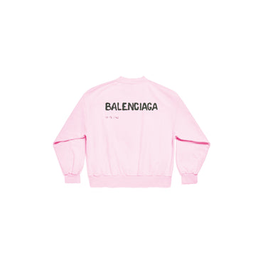 Regular Crewneck Sweater - Faded Pink/Black