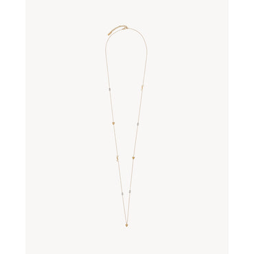 COLLIER COEUR STRASS YSL 75%BR - OR LAITON VIEILLI/CR