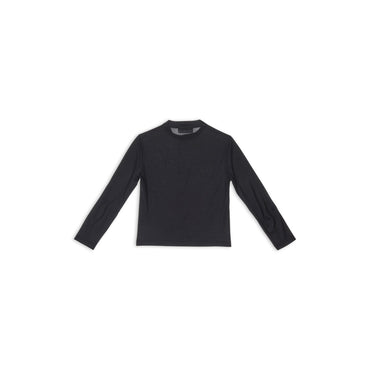 Fitted Long Sleeve T-Shirt - Black