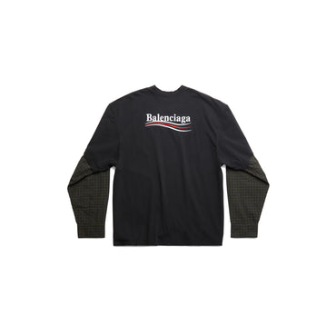 Layered T-Shirt - Washed Black/White/Red