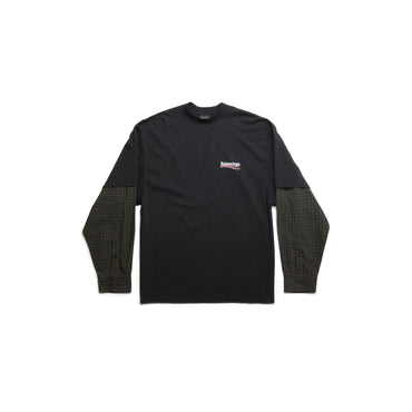 Layered T-Shirt - Washed Black/White/Red