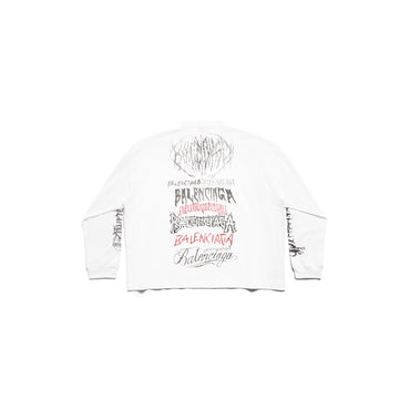 L/S T-Shirt - White/Black/Red
