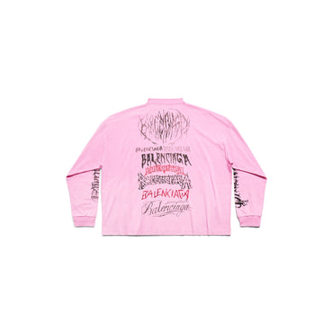 L/S T-Shirt - Pink/Black/Red