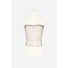 Top Resille Strass - Noir