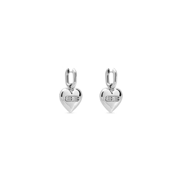 Bb Icon Heart Earrings P - Silver