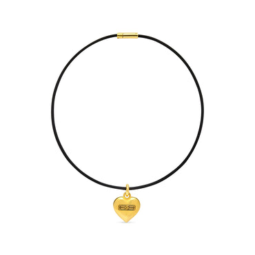 Bb Heart Necklace - Gold/Black