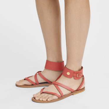 Longchamp x K.Jacques  Sandals - Strawberry