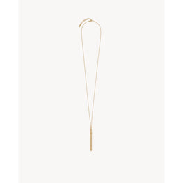 Collier Cocktail Stirrer Long Necklace In Brass Metal - Dore