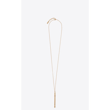 Cocktail Stirrer Long Necklace - Dore
