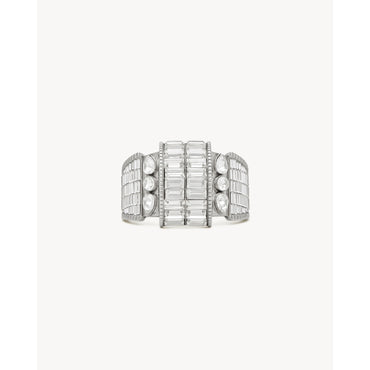 Empire Rhinestone Bracelet - Palladium/Crystal