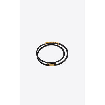 Double Wrap YSL Bracelet - Nero