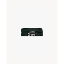 Double Wrap YSL Bracelet In Dresda Cocco Print - Intense Ivy