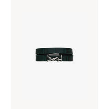 Double Wrap YSL Bracelet In Dresda Cocco Print - Intense Ivy