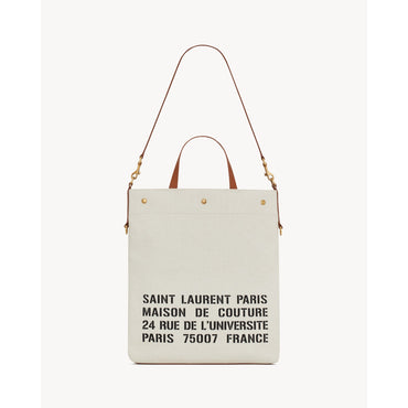 North/South Foldable Tote - Greggio/Nero