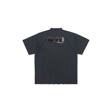 Oversized T-Shirt - Faded Black/White