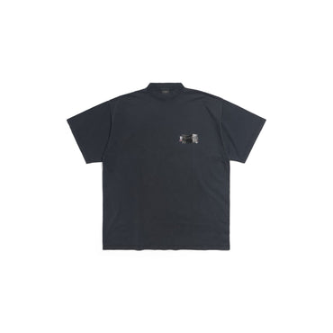 Oversized T-Shirt - Faded Black/White