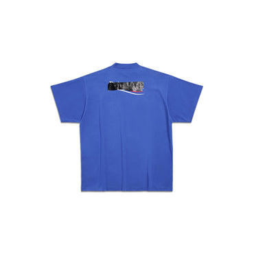 Oversized T-Shirt - Indigo/White/Red