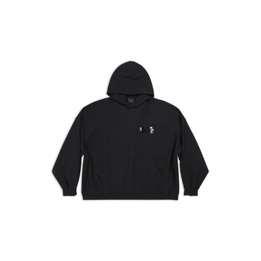 Large Fit Hoodie - Black/White/Red