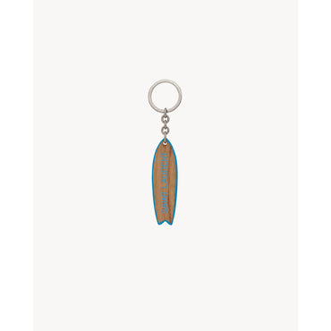 YSL KEYRING SURF LEGNO C/STRIP - LT WOOD/LT BLUE