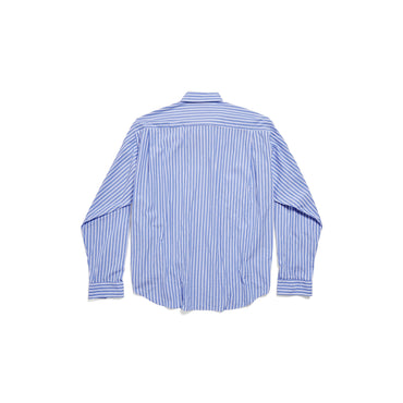 L/S Large Fit Shirt - Light Blue/White