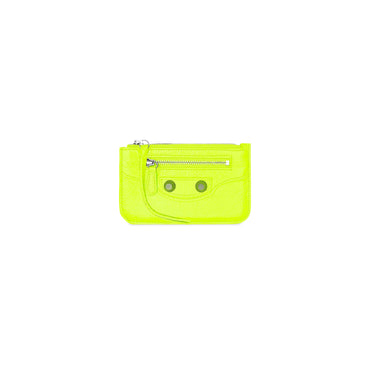 Le Cagole Long Coin & Card - Fluo Yellow