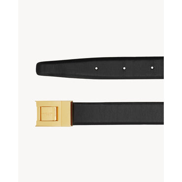Fine Ceinture Boucle La 76 - Nero