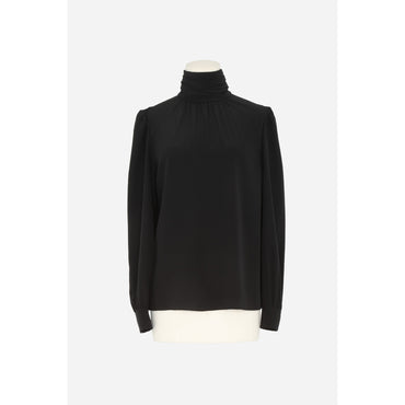 Blouse Crepe De Chine Organic - Noir