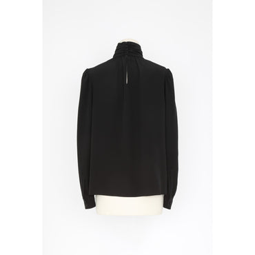 Blouse Crepe De Chine Organic - Noir