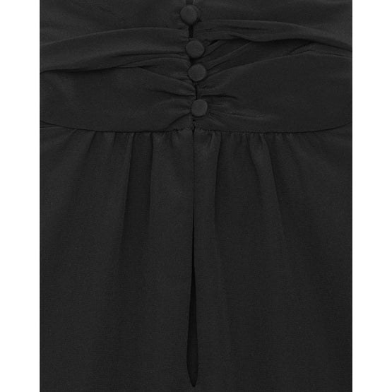 Regular Blouse In Crepe De Chine De Soie - Black