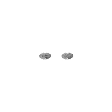 Cagole Stud Earrings P - Antique Silver