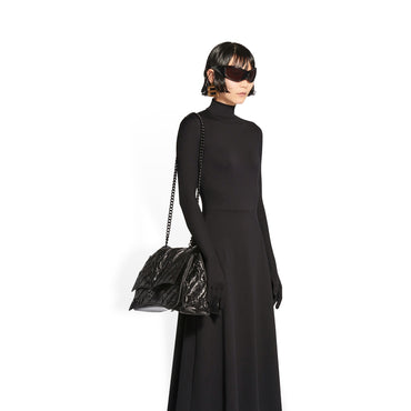 Crush Chain Bag L - Black