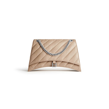 Crush Chain Bag L - Warm Beige