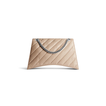 Crush Chain Bag L - Warm Beige