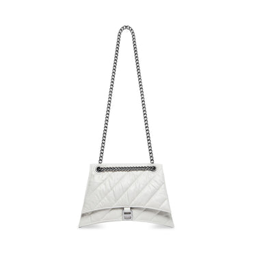 Crush Chain Bag M - Optic White