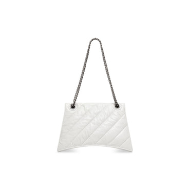 Crush Chain Bag M - Optic White