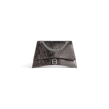 Crush Chain Bag M - Steel Grey