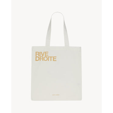Totebag Print Rive Droite Gold - Blanc Or