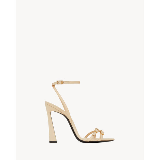 New Sandals In Crepe Satin - Soft Nude