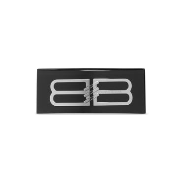 Bb Icon Hair Clip - Black/Shiny Silver