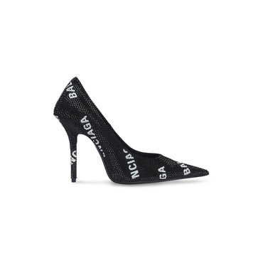 Sqr.Knf. Pump 110 Strass All - Black/White