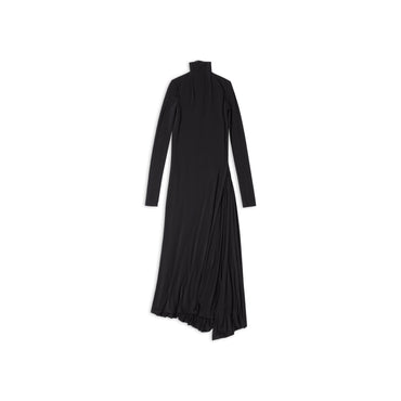 Twisted Slit Dress - Black